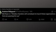Shedeur Sanders' brother Deion Sanders Jr retweet